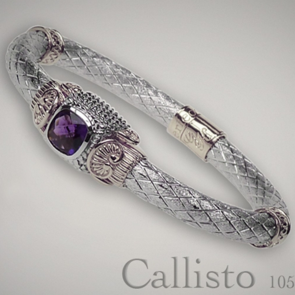 Goldman Kolber-Callisto Bracelet Bangle, SS & 14k